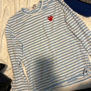 CDG Blue striped long sleeve